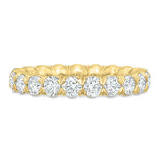 Silk Prong 2.00ct Diamond Eternity Band in 18K Yellow Gold, size 6