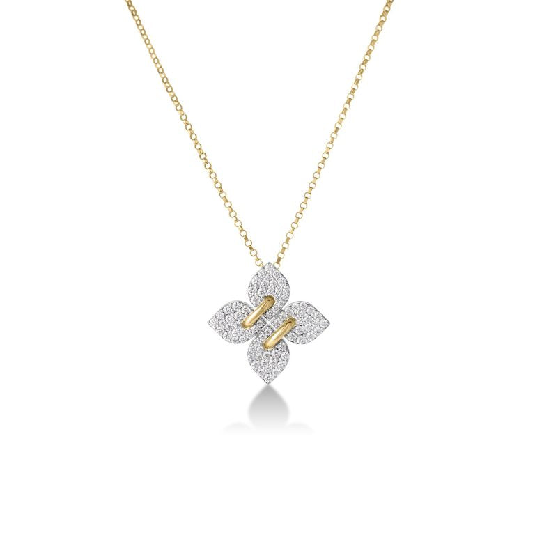 Venetian Princess 0.49ct Diamond Pendant on Chain in 18K Yellow Gold on 17" chain