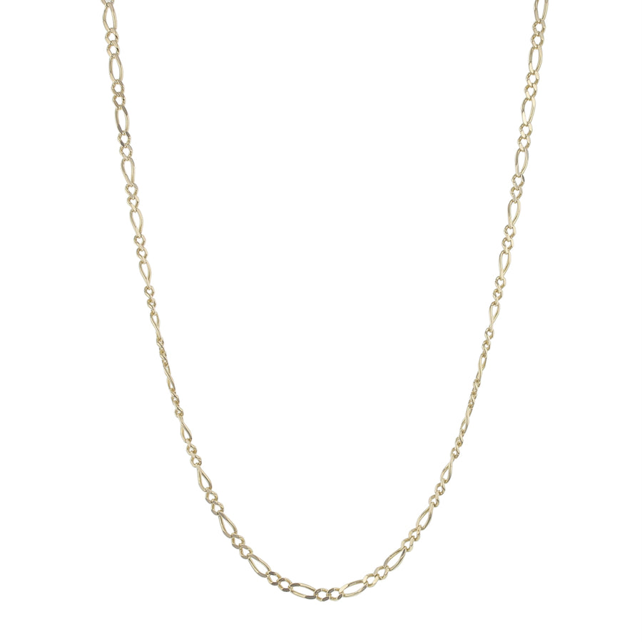 4mm Figaro Chain in 14K Yellow Gold, 22"