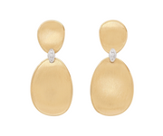 Lunaria 0.04ct Diamond Two-Drop Earrings in 18K Yellow and White Gold