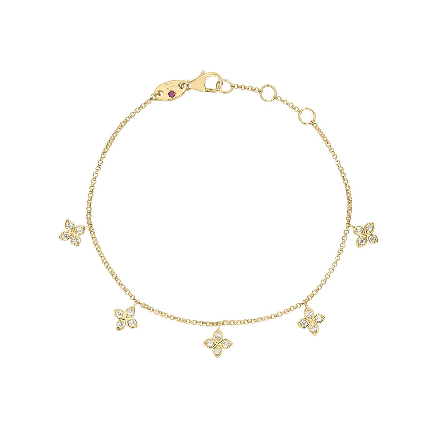 Love by the Inch 0.18ct Diamond 5 Station Bracelet in 18K Yellow Gold