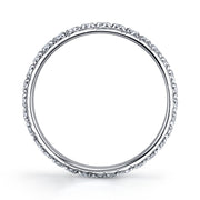 Artisan Pave 0.55ct Round Diamonds French Cut Eternity Band in Platinum