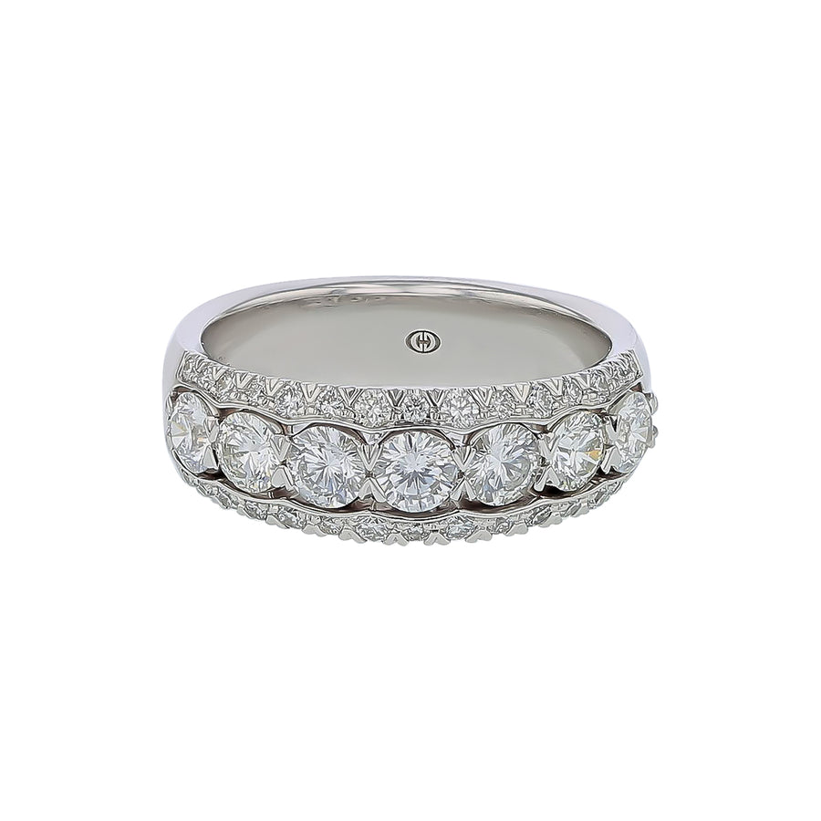 1.37ct Crisscut Diamond Band in 14K White Gold, size 6.25