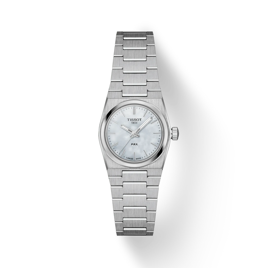 25mm PRX Quartz Watch with Mother of Pearl Dial in Stainless Steel, Bracelet