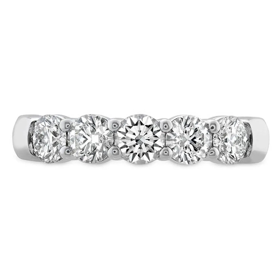 Signature 0.65-0.79ct Diamond 5-Stone Band in Platinum, size 6.5