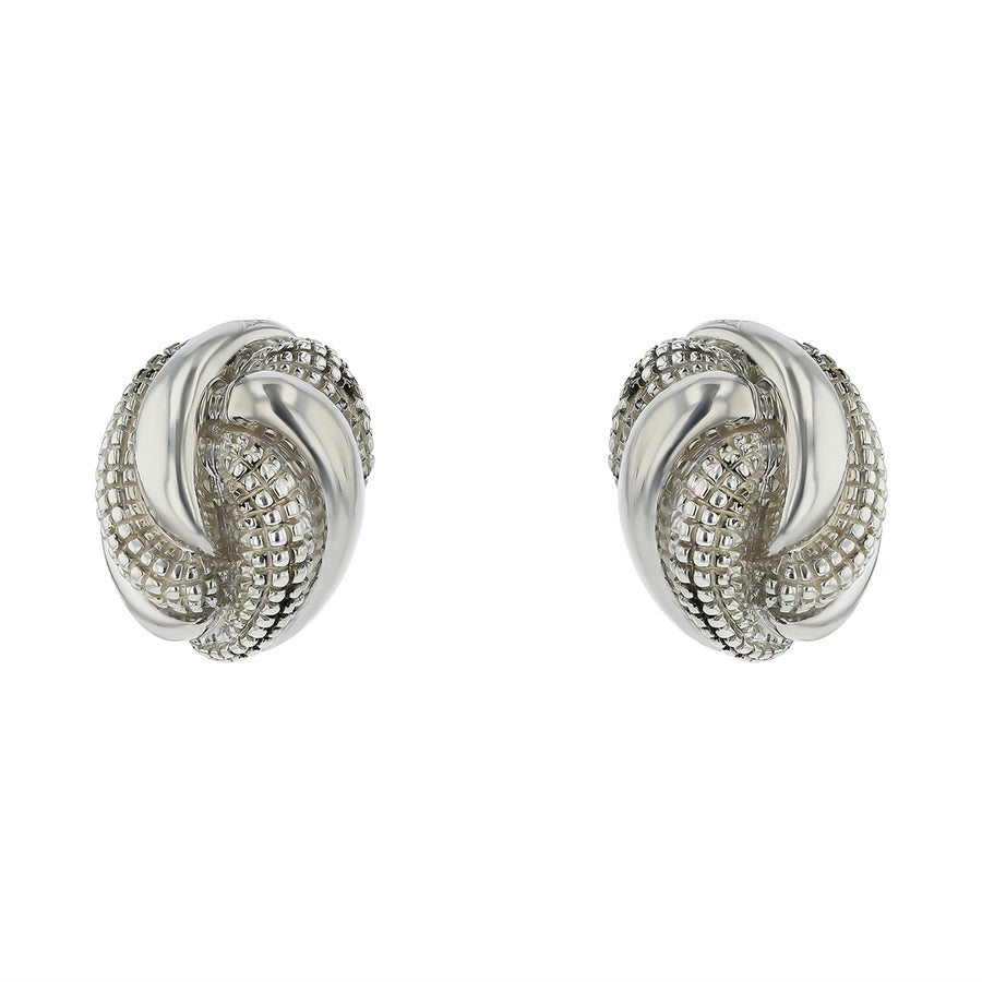 Tiffany & Co. Textured Knot Earrings in Sterling Silver