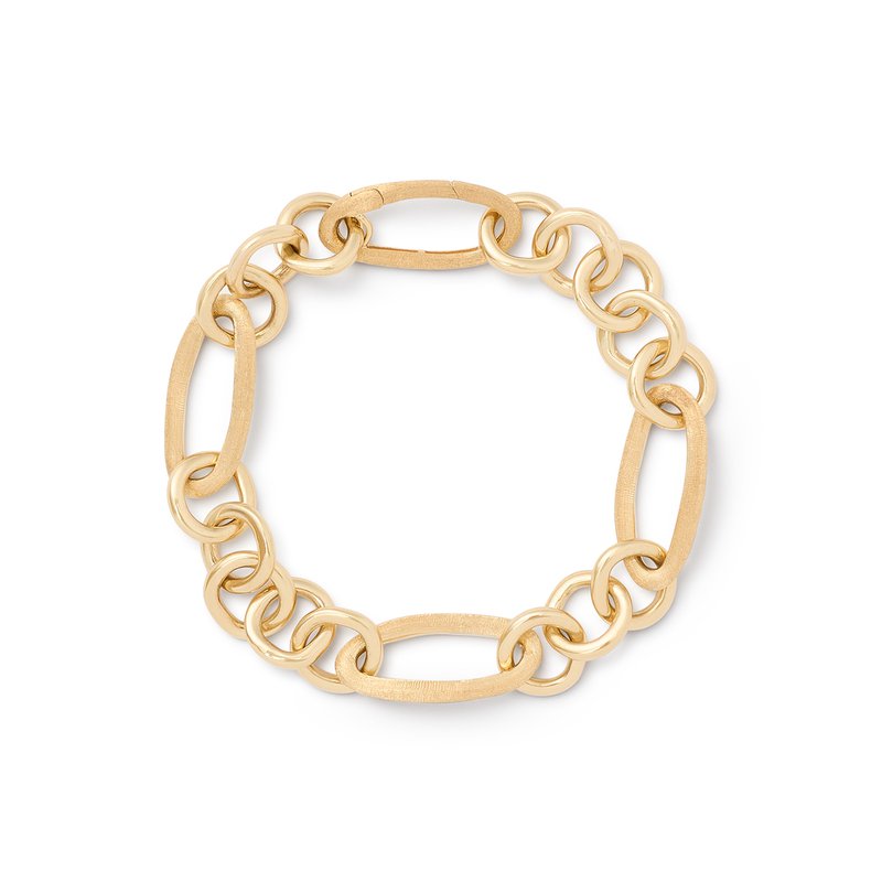 Jaipur Mixed Link Bracelet in 18K Yellow Gold 7.75"