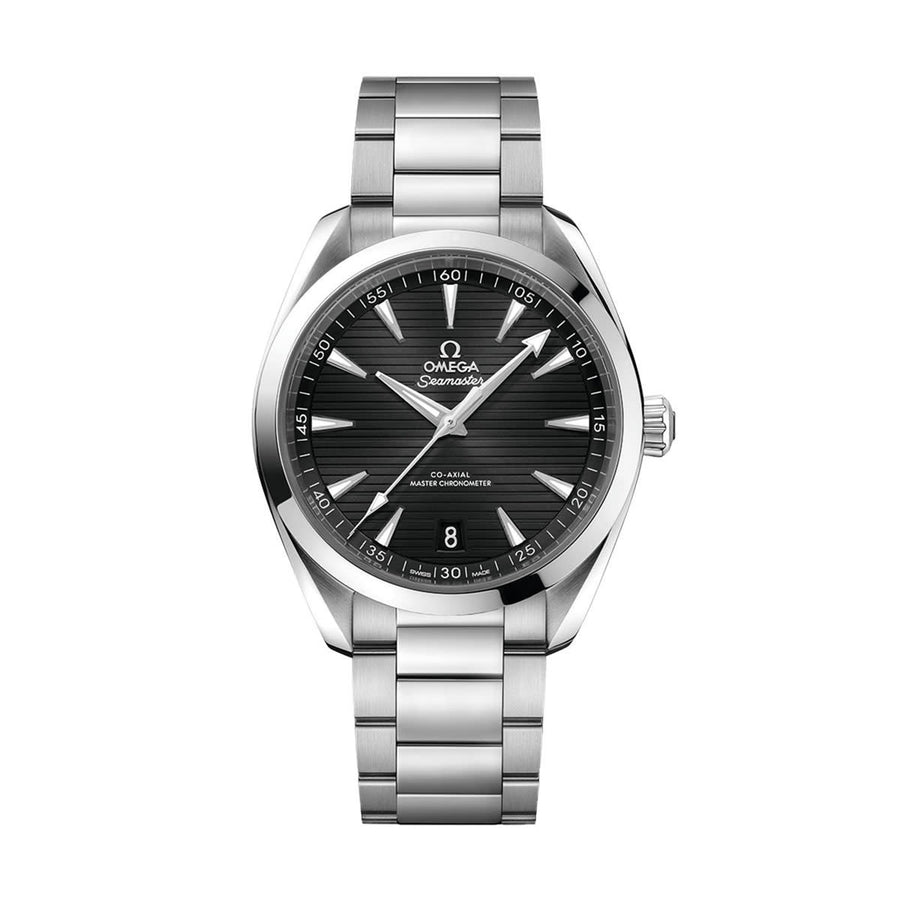 41mm Seamaster Aqua Terra Watch with Black Dial in Stainless Steel, Bracelet
