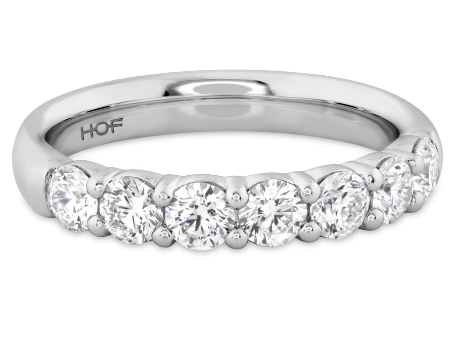 Diamond Signature 7-Stone Band in 18K White Gold, Size 6.5