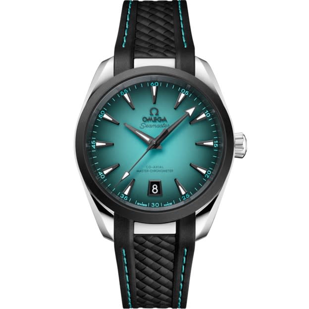 38mm Seamaster Aqua Terra 150M Watch with Turquoise Dial in Stainless Steel, Strap