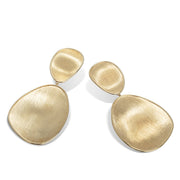 Lunaria Double Drop Earrings in 18k Yellow Gold, Size Large