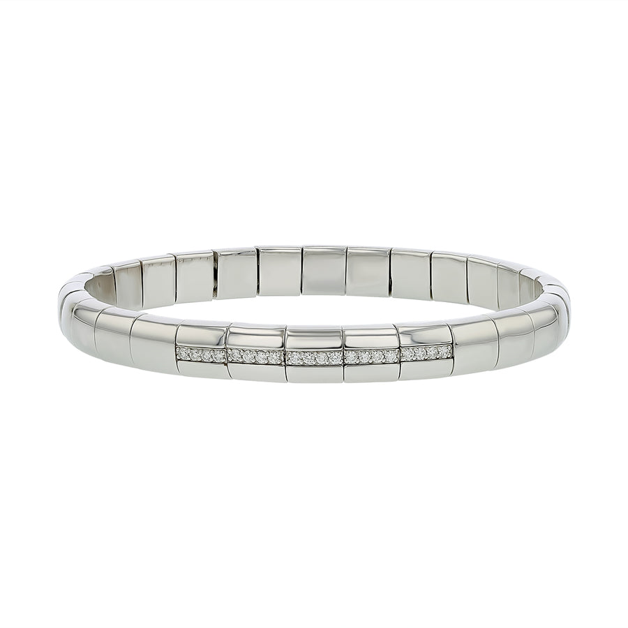 Pura 0.19ct Diamond Stretch Bracelet in 18K White Gold