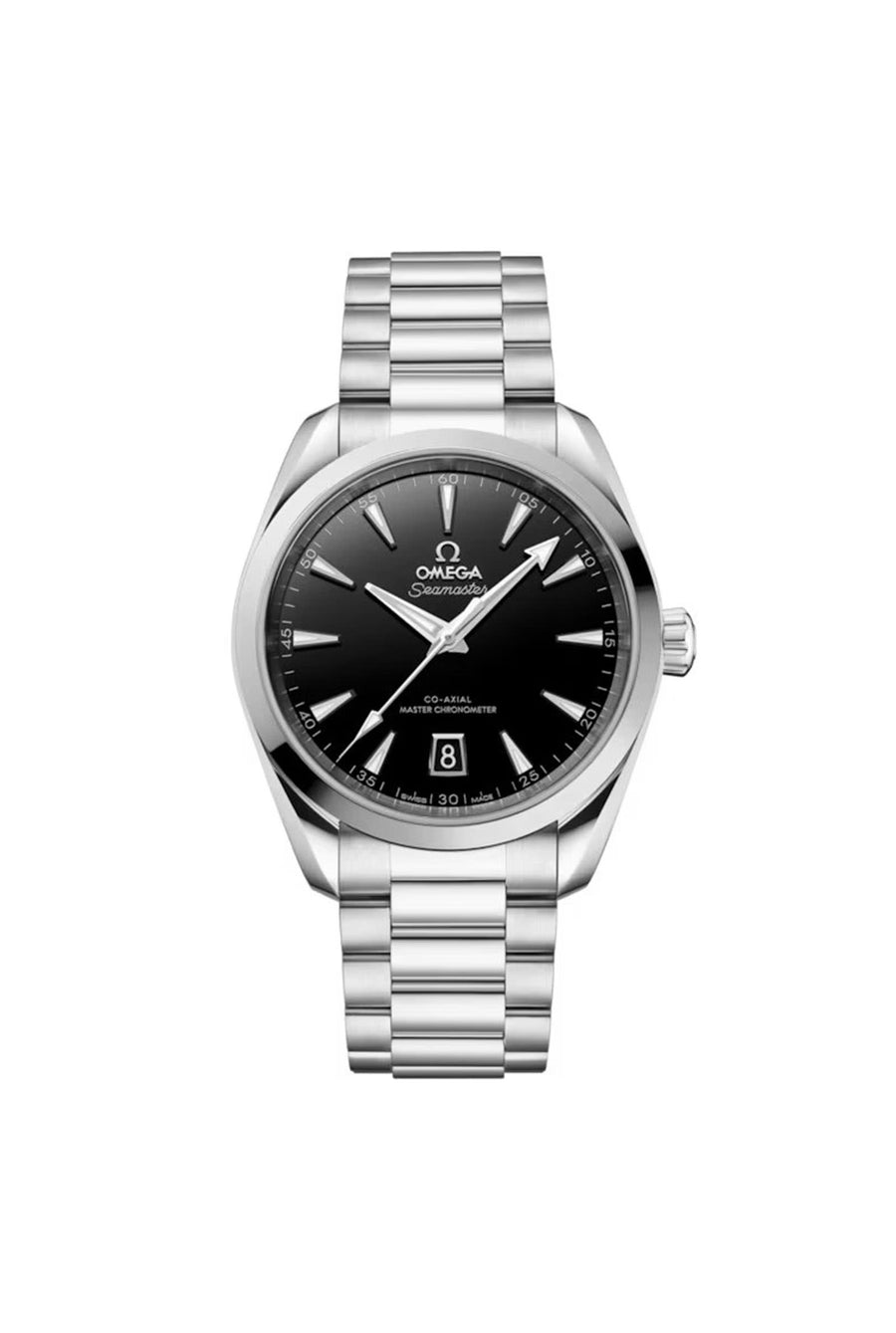 38mm Seamaster Aqua Terra 150M Watch with Black Dial in Stainless Steel, Bracelet