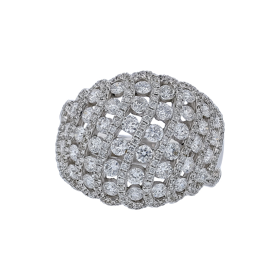 2.38ct Diamond Ring in 14K White Gold, size 7