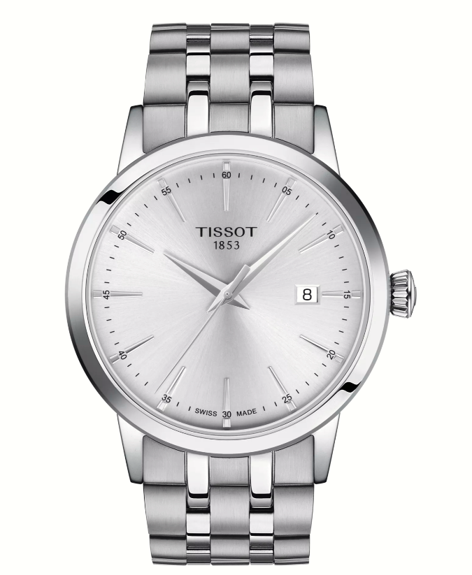 42mm Classic Dream Watch with Silver Dial in Stainless Steel, Bracelet