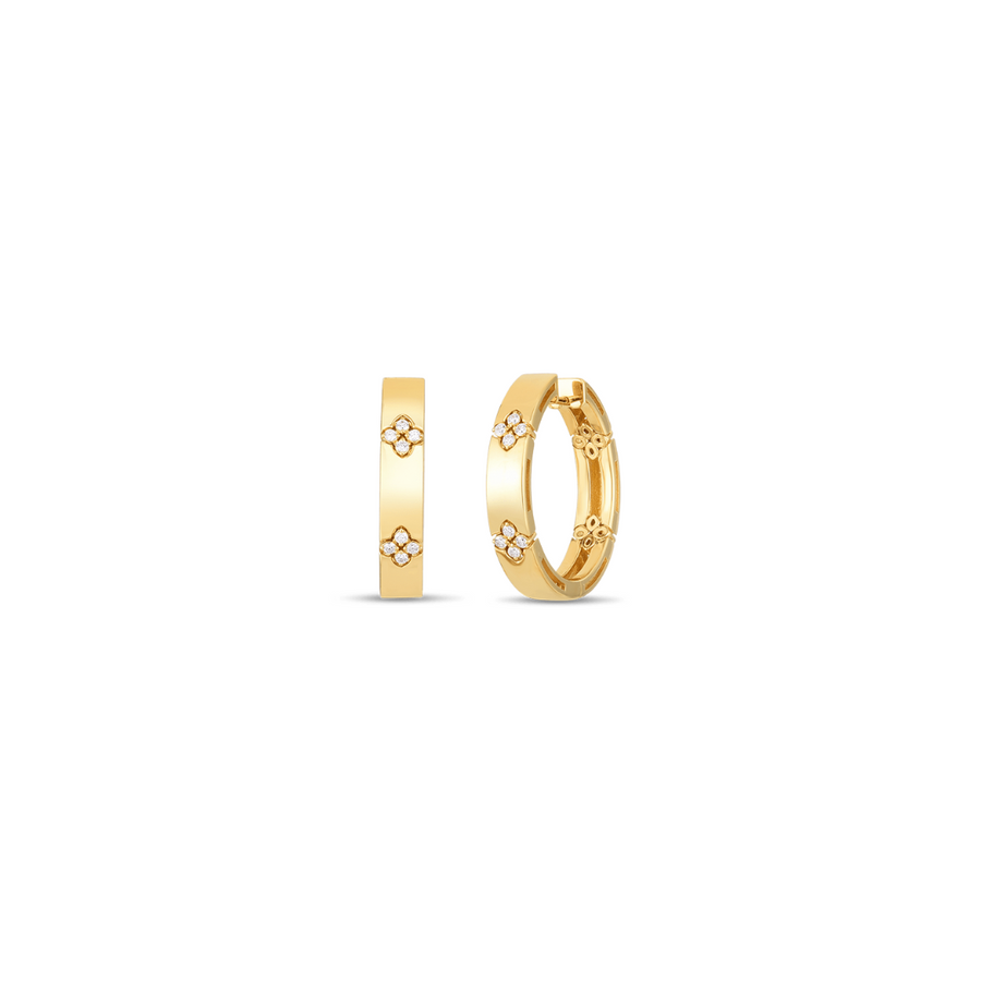 Love in Verona 0.12ct Diamond Hoop Earrings in 18K Yellow Gold