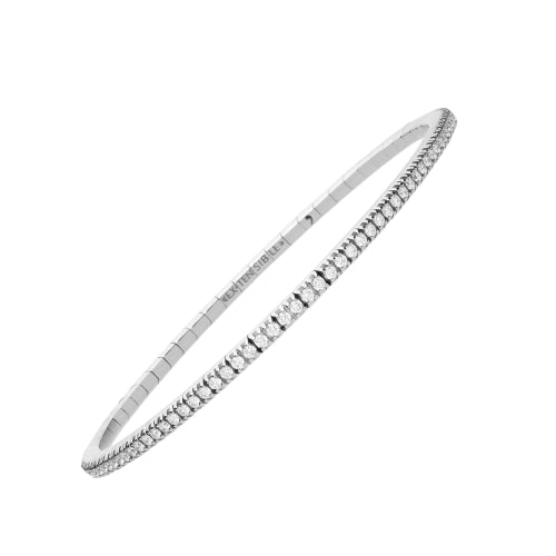2.14ct Diamond Stretch Tennis Bracelet in 18K White Gold