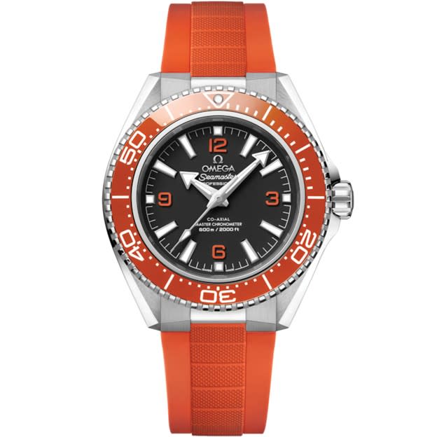 42mm Seamaster Planet Ocean 600M Watch with Black Dial in Stainless Steel, Strap