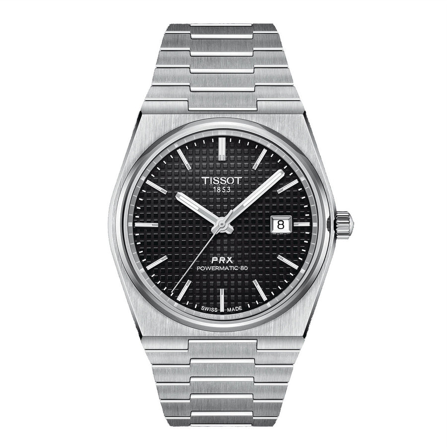 40mm PRX Powermatic 80 Watch with Black Dial in Stainless Steel, Bracelet