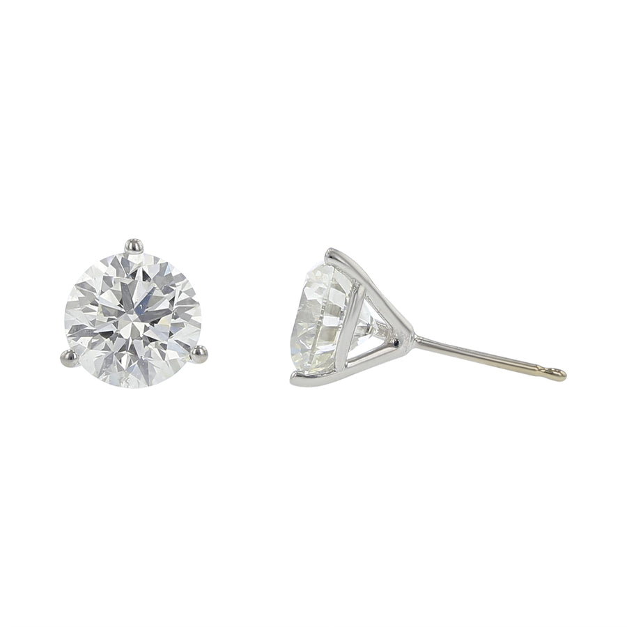 18KW 1 ROUND DIAMOND=2.01CT ROUND DIAMOND=2.01CT PREMIER STUD EARRINGS