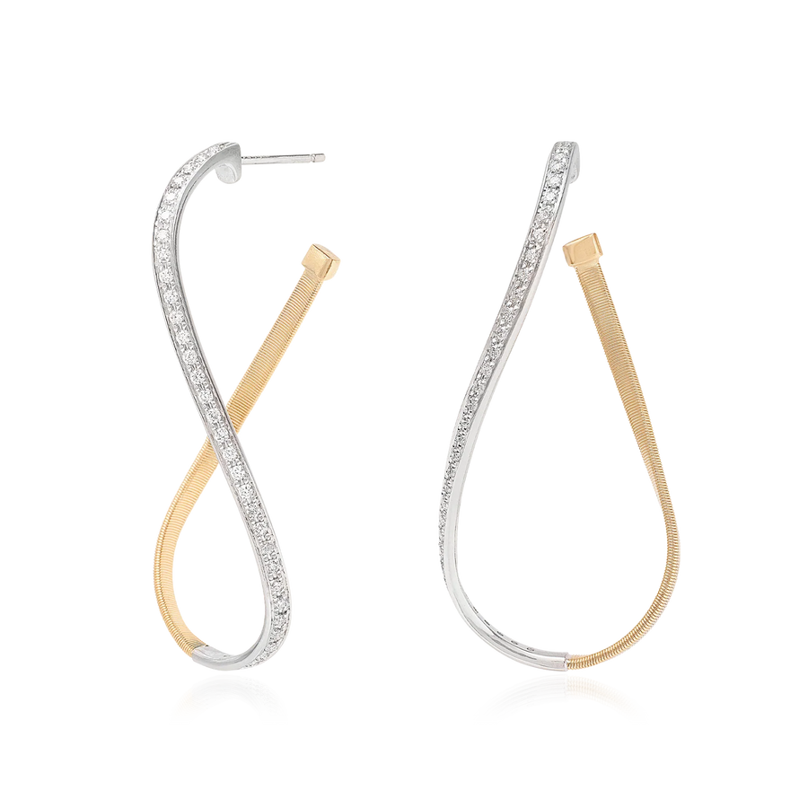 Marrakech 0.53ct Diamond Earrings in 18K Yellow and White Gold