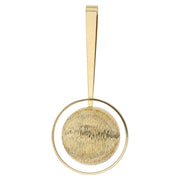 14K Yellow Gold Domed Pendant, without chain