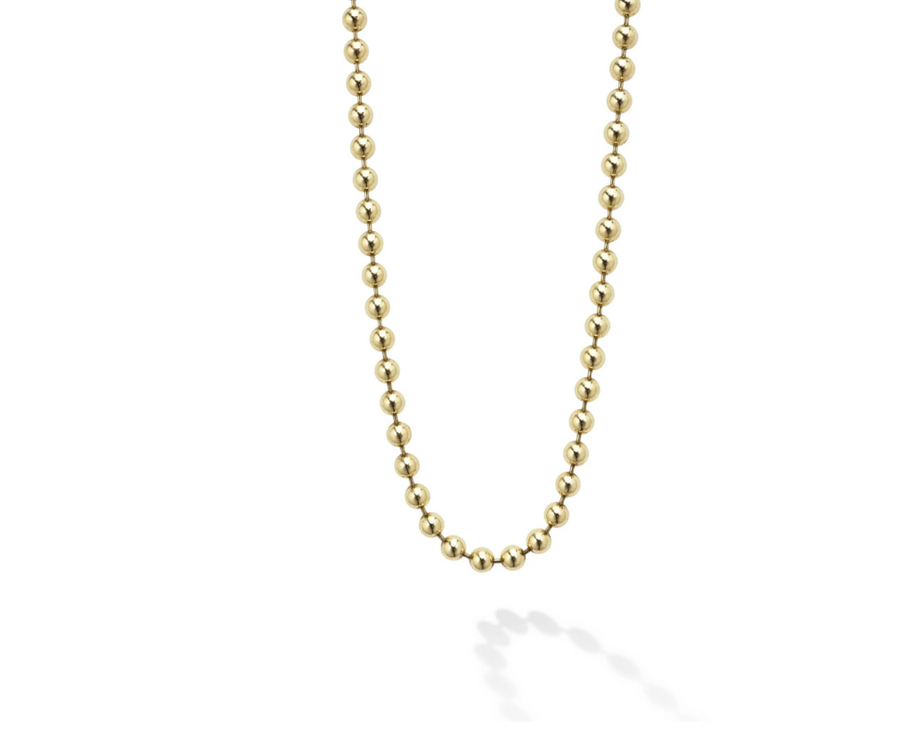 Anthem 5mm Ball Necklace in 18K Yellow Gold, 22"