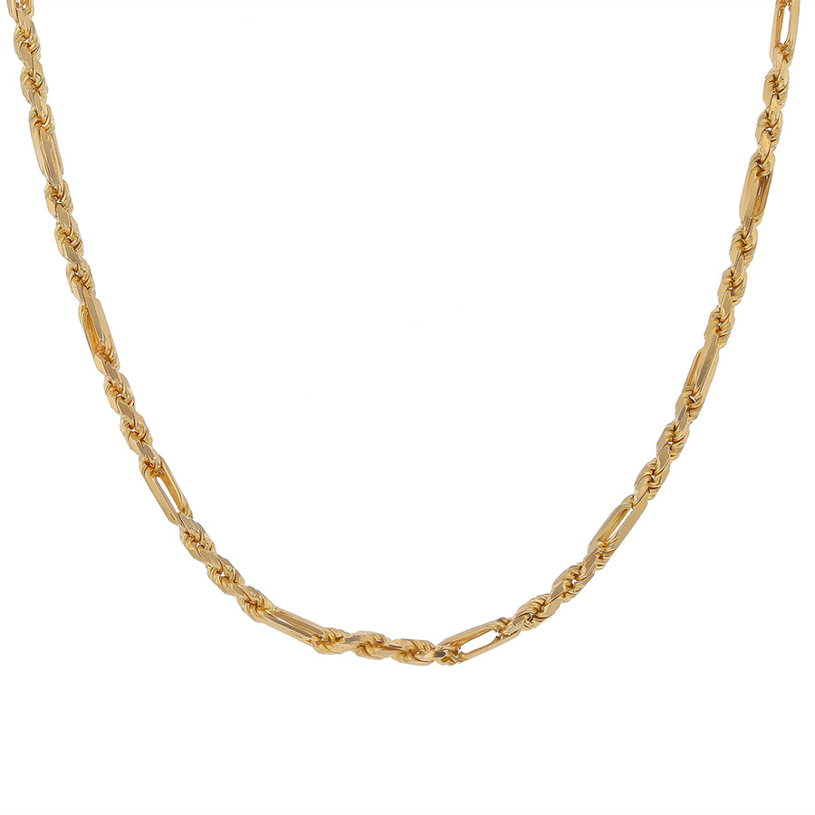 3mm Rope Chain with Stations in 18k Yellow Gold