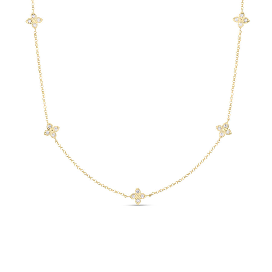 Love by the Inch 0.22ct Diamond Necklace in 18K Yellow Gold, 14-17" chain