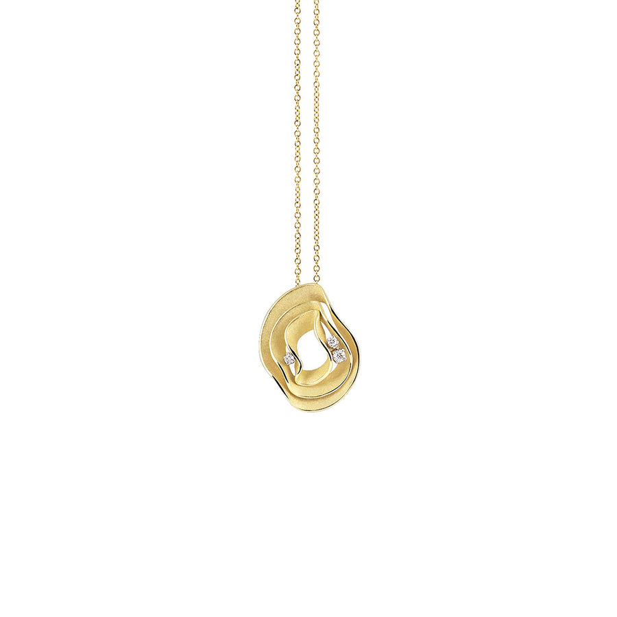 Dune 0.07ct Diamond Pendant in 18K Yellow Sunrise Gold, 16-17" chain