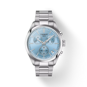 40mm PR 100 Chronograph Ice Blue Dial Watch in Stainless Steel with Bracelet