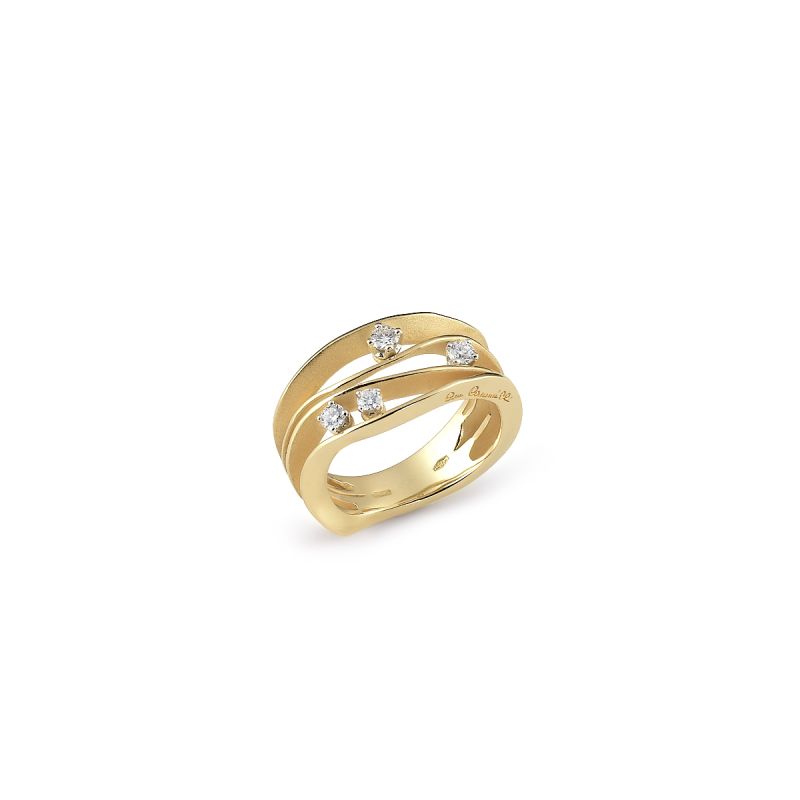 Dune Diamond Ring in 18K Yellow Sunrise Gold, Size 8.5