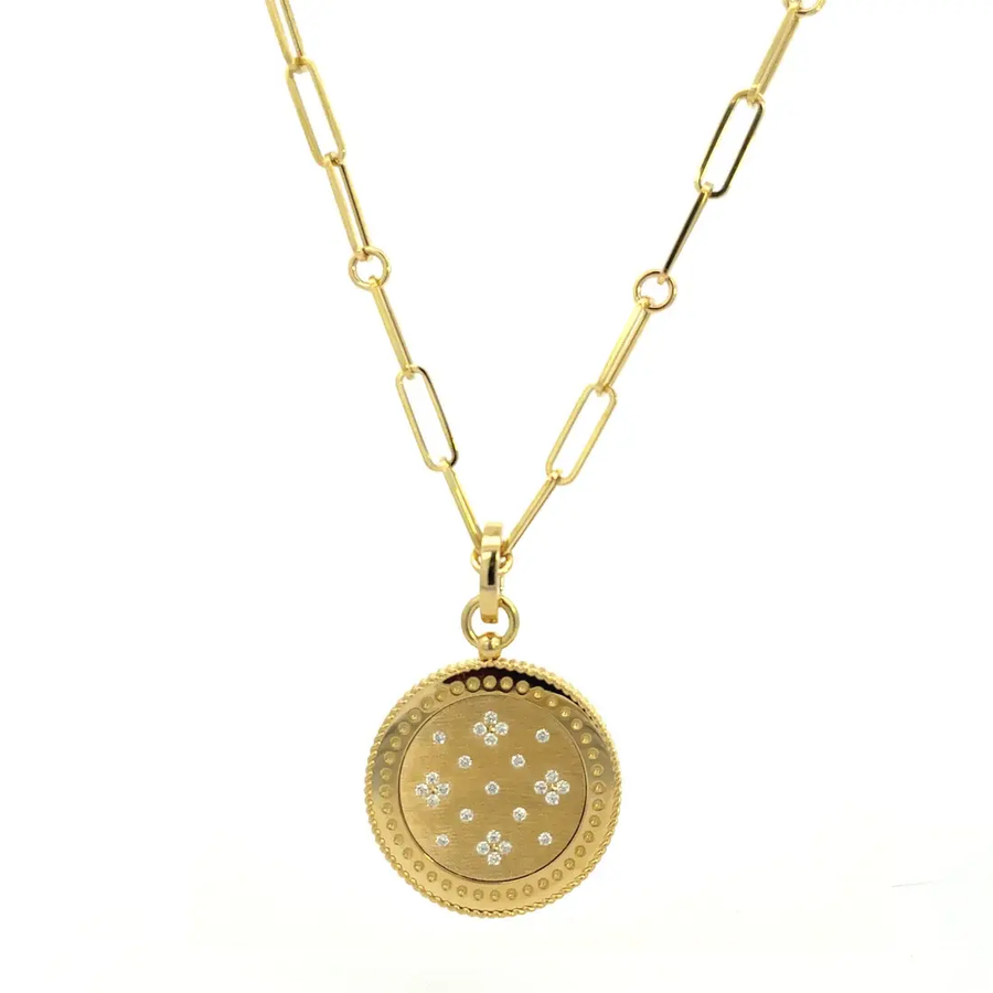 Venetian Princess 0.23ct Diamond Pendant in 18K Yellow Gold, 20" chain