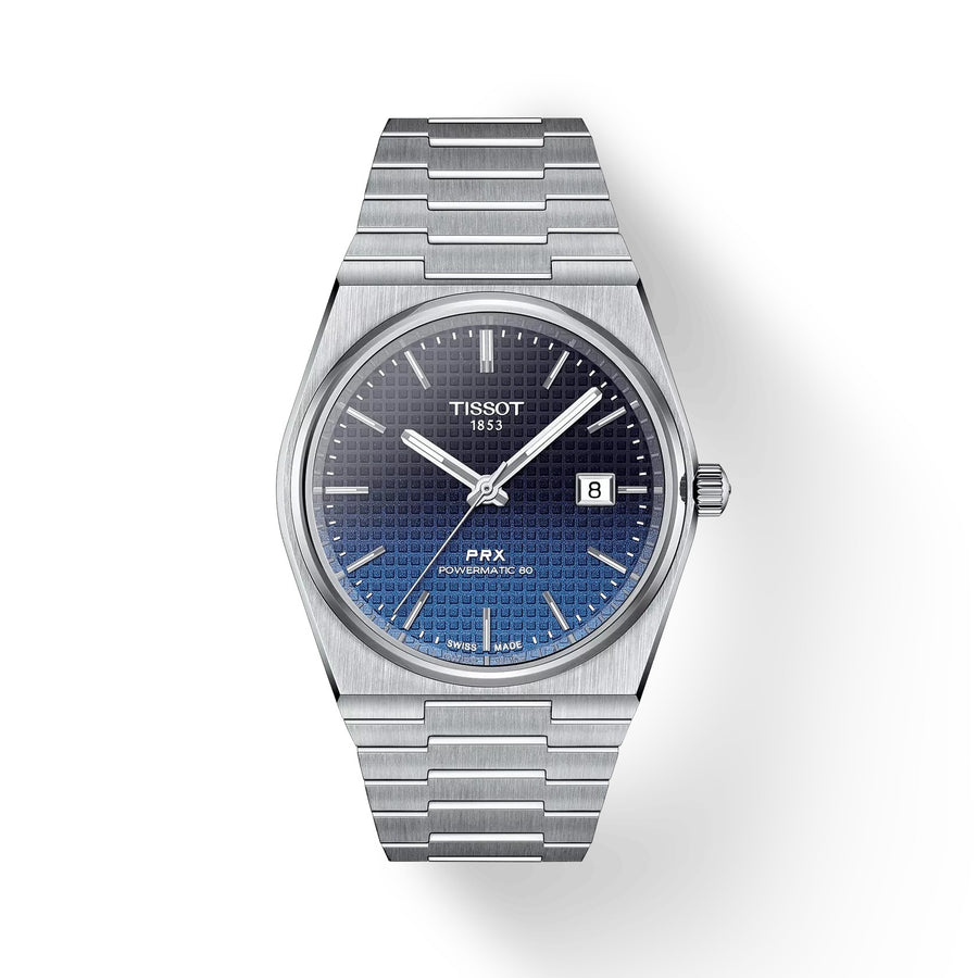 40mm PRX Powermatic 80 Watch with Gradiant Black Dial in Stainless Steel, Bracelet
