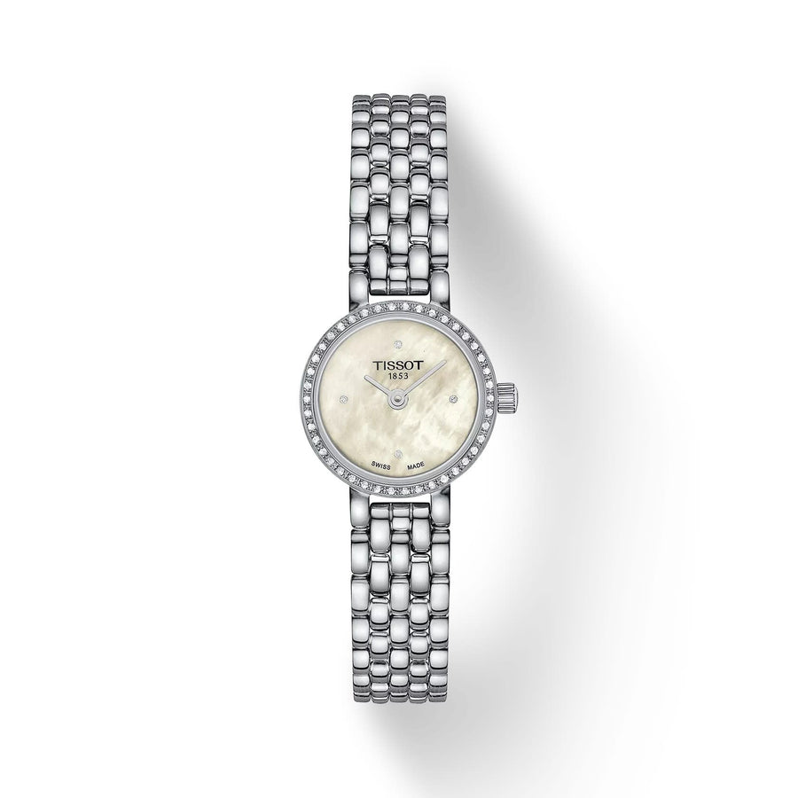 19.5mm Lovely Round Quartz Watch with Mother of Pearl Dial in Stainless Steel, Bracelet