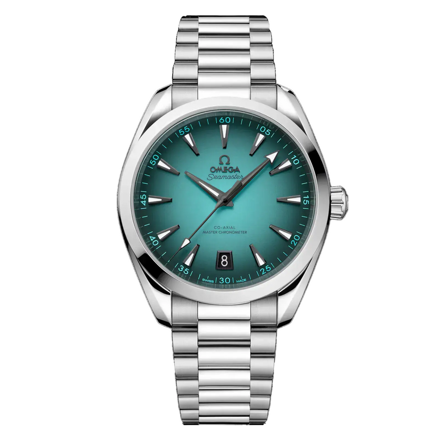 41mm Seamaster Aqua Terra 150M Watch with Turquoise Dial in Stainless Steel, Bracelet