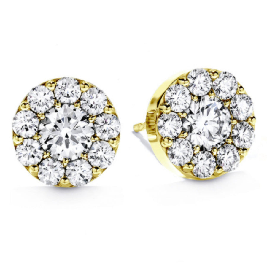 Fulfillment 0.47-0.55ct Round Diamond Stud Earrings in 18K Yellow Gold