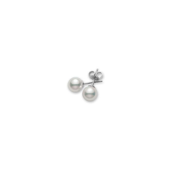 Everyday Essentials 6-6.5mm A Akoya Pearls Stud Earrings in 18K White Gold