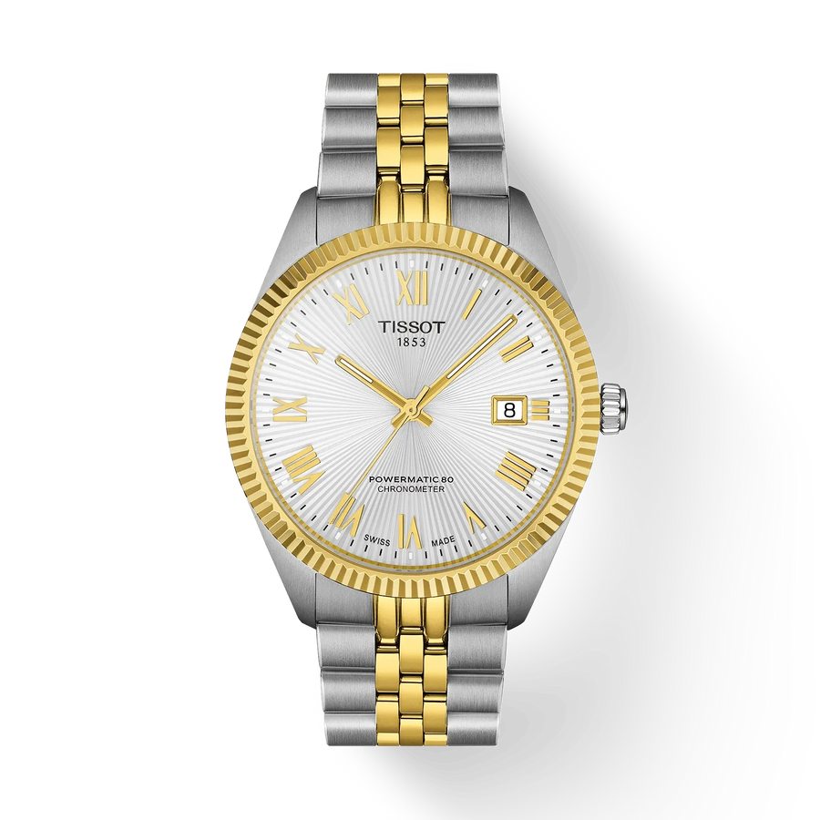 39mm Ballade Watch with Silver Dial in Stainless Steel with Yellow Gold PVD, Bracelet