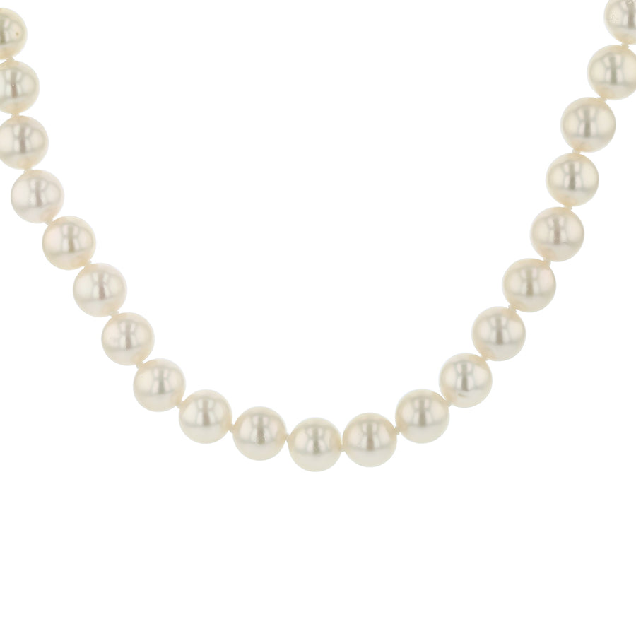 Akoya Cultured Pearl Strand in 18K Yellow Gold, 19in
