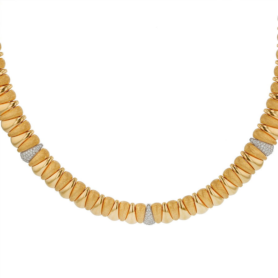 0.84ct Diamond Station Necklace in 18K Yellow Gold, 17"