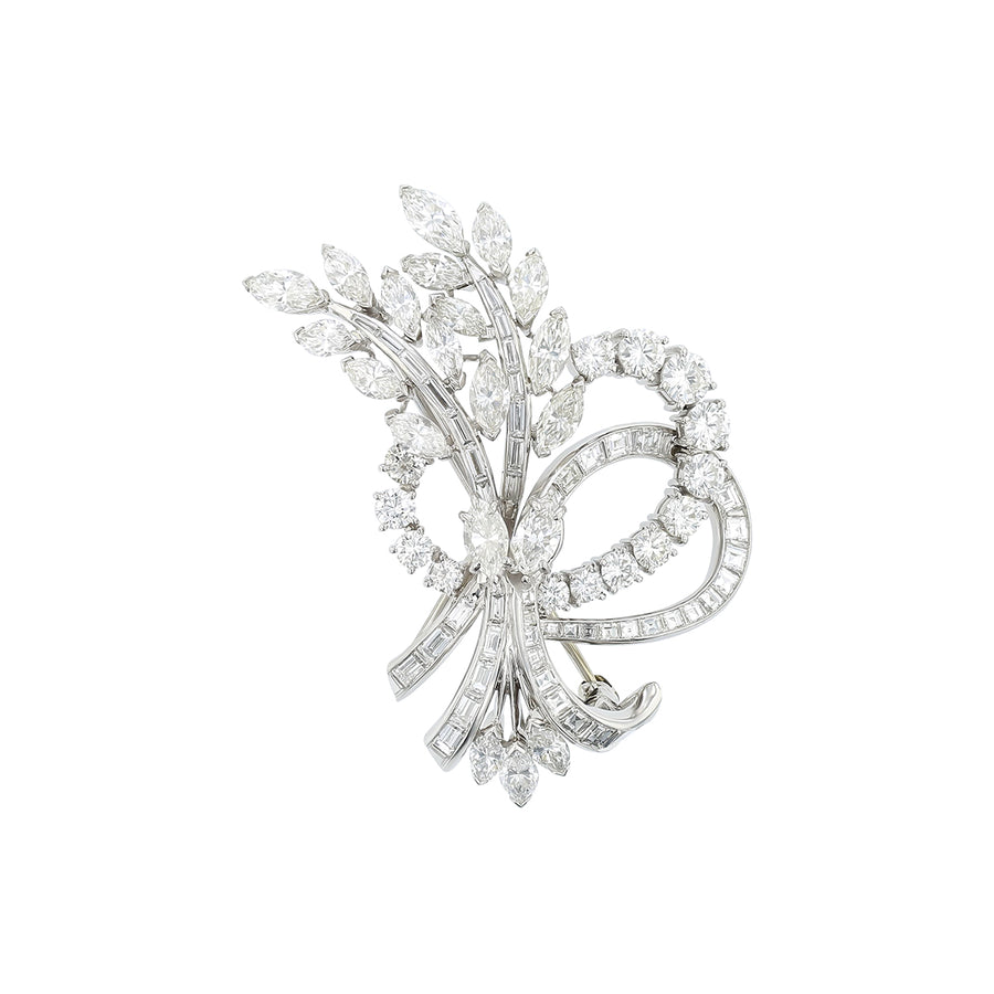 9.26ct Diamond Fancy Broach in Platinum
