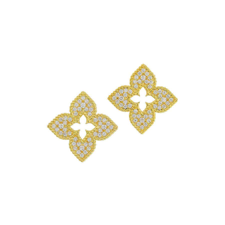 Venetian Princess 0.65ct Diamond Stud Earrings in 18K Yellow Gold