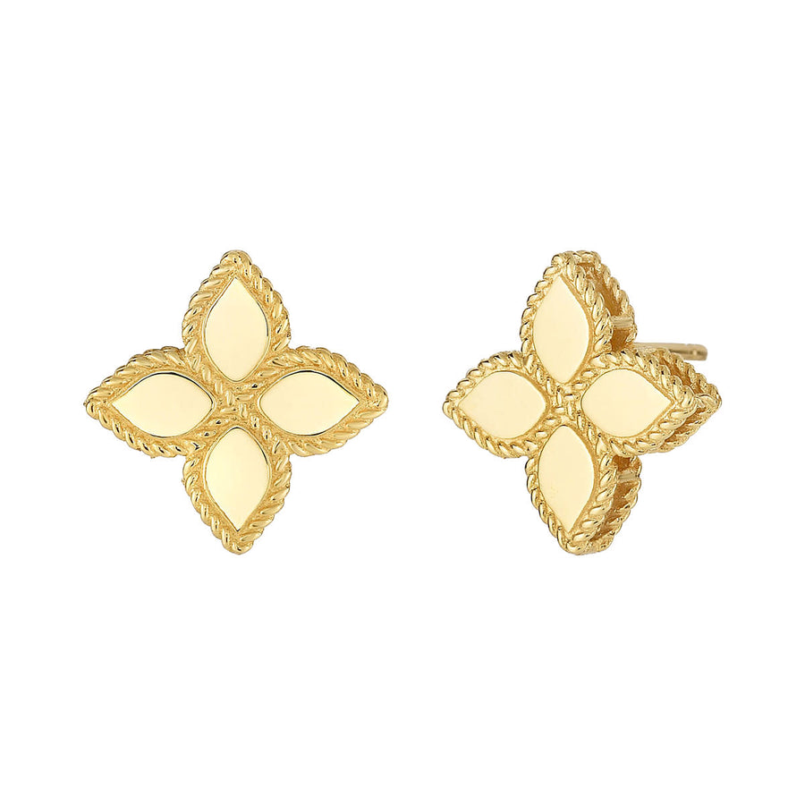 Princess Flower Medium Earrings in 18K Yellow Gold