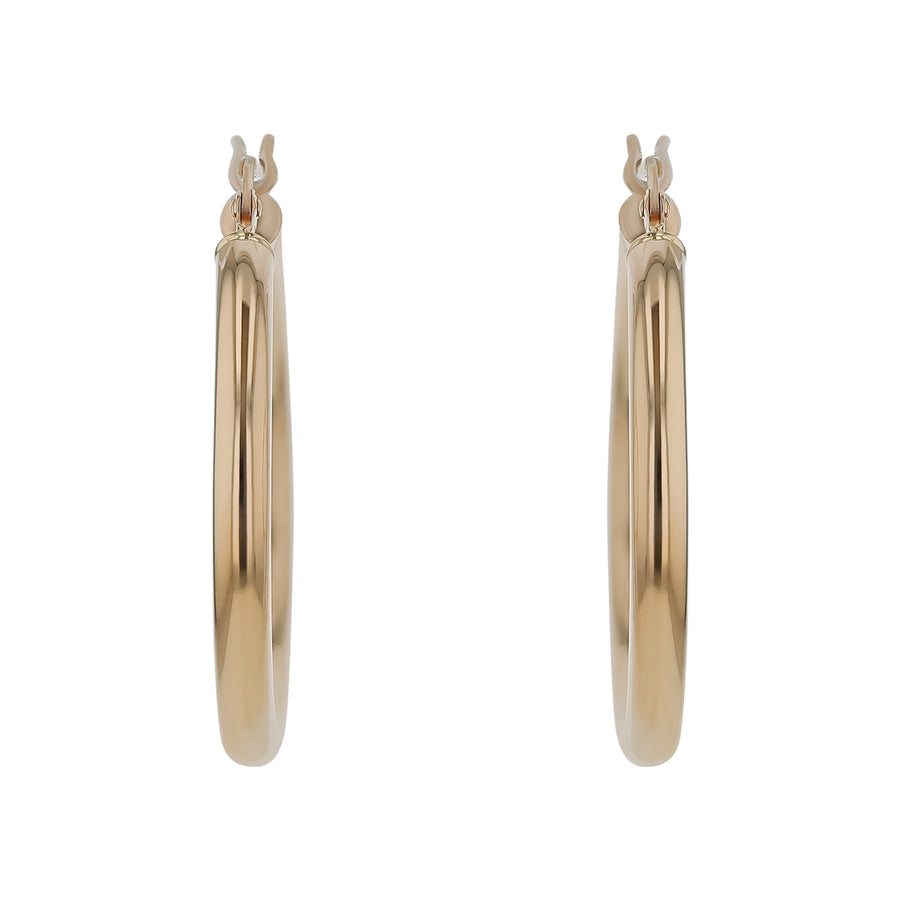 Polished Hoop Earrings in 14k Yellow Gold