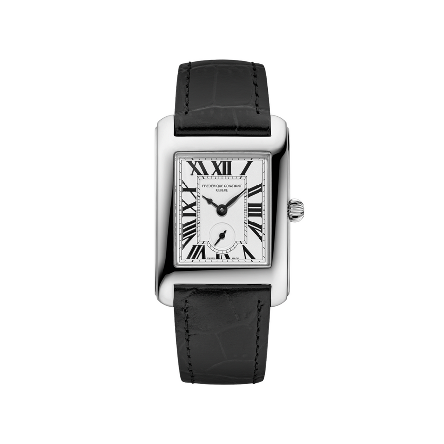36x25mm Classics Carree Quartz Watch with Silver Dial in Stainless Steel, Strap
