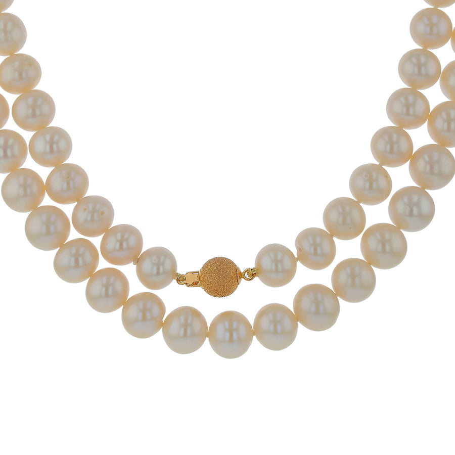 9x10mm Freshwater Cultured Pearl Necklace in 14K Yellow Gold, 34"