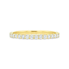 New Aire Silk 0.25ct Round Diamond Partway Band in 18K Yellow Gold, size 6