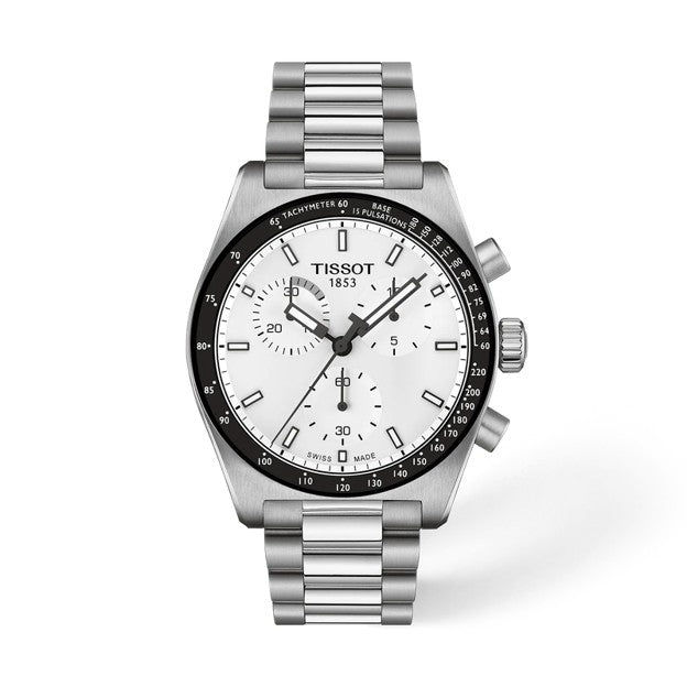 40mm PR516 Watch with White Dial in Stainless Steel, Bracelet