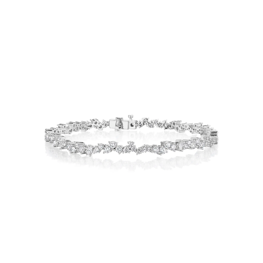 Stardust 3.55ct Diamond Line Bracelet in 18K White Gold